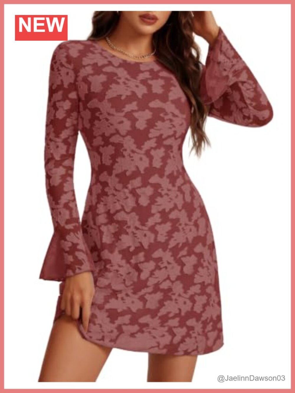 Women Long Sleeve Mesh Floral Mini Dress Bodycon Cocktail Wedding Guest